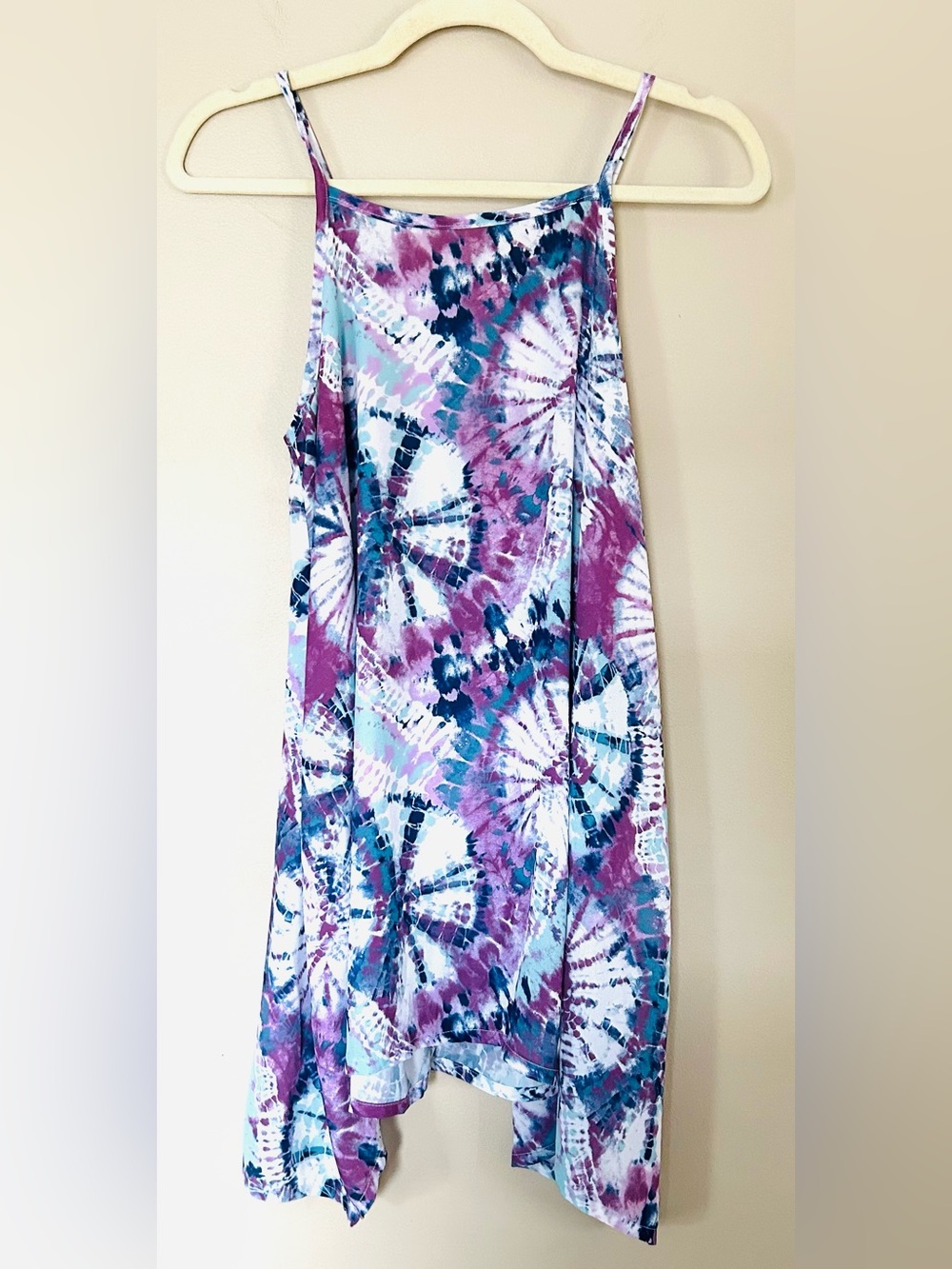 NWT Miken Mermaid Nordstrom Tie-Dye  Dress in Purple, Blue & White